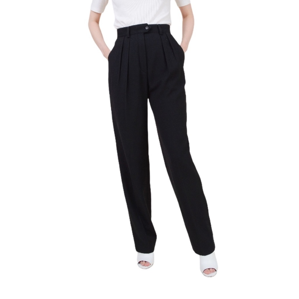 Vintage 1980s Escada Pleated Wool Trousers